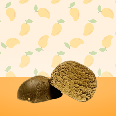 alt="Résine filtré Mango – texture grasse, couleur jaune doré, arômes fruités et terreux"